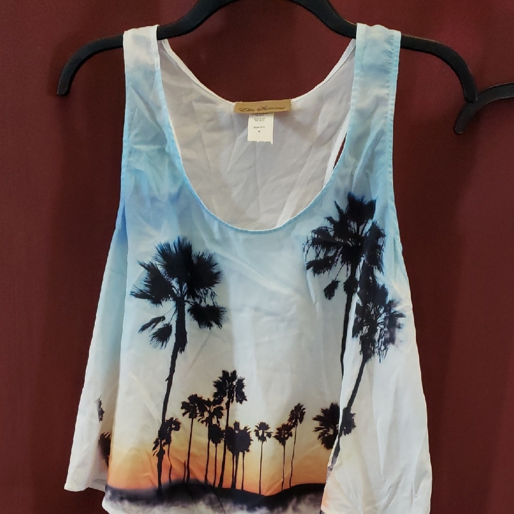 Sunset Palm Tree Tank Top